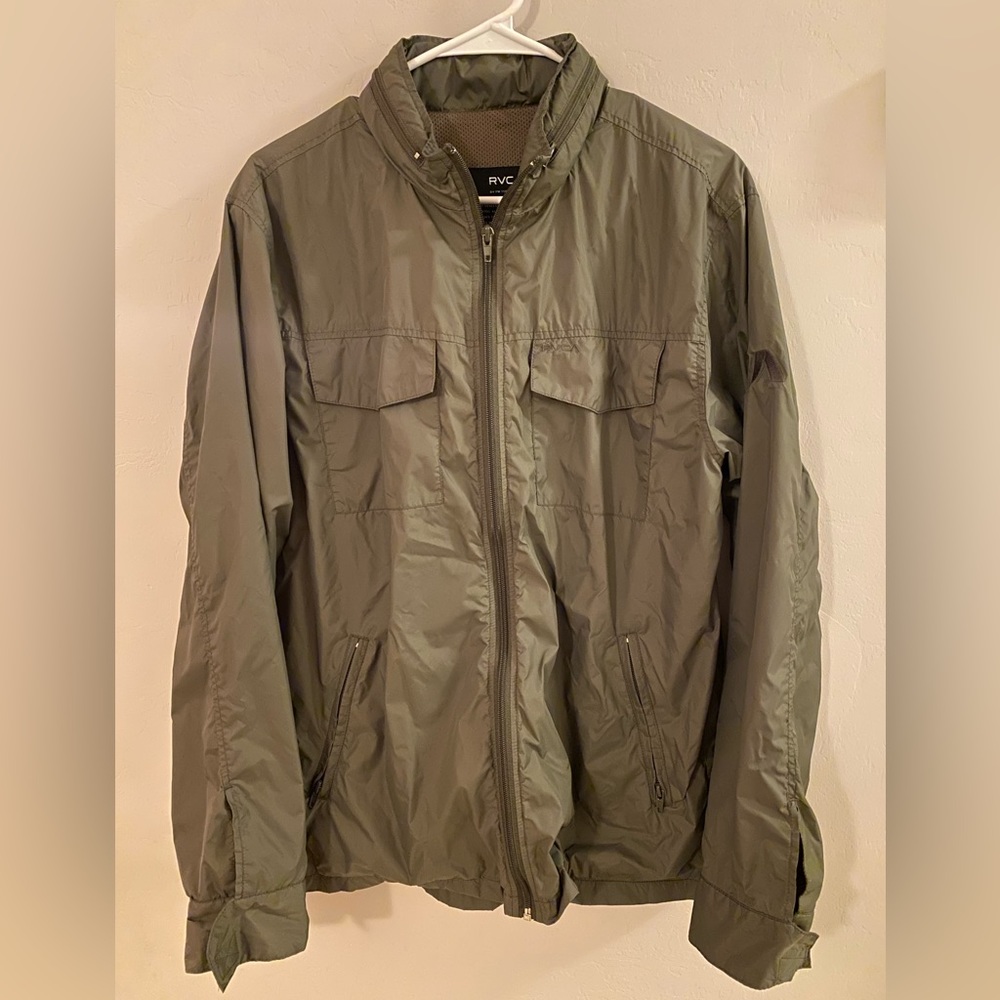 RVCA Olive Green Lightweight Shirt Jacket